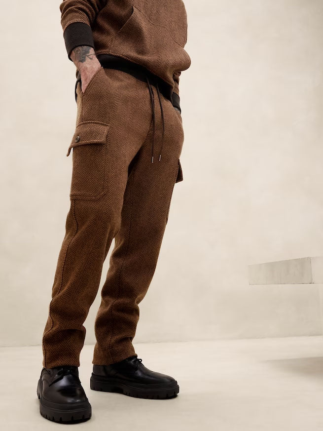 HERRINGBONE CARGO JOGGER