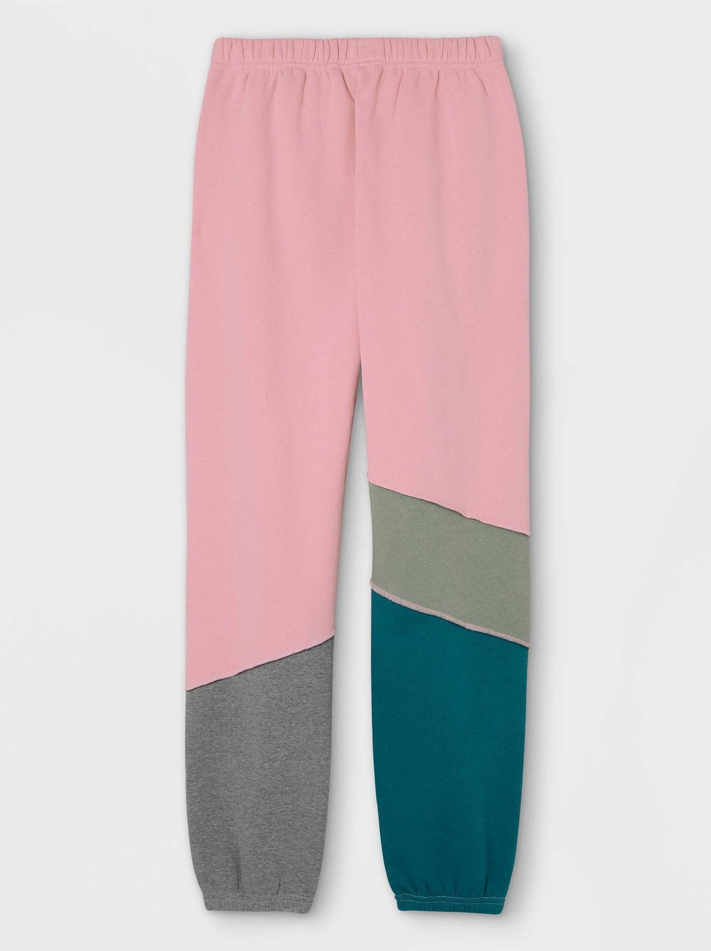 GENDER NEUTRAL CLASSIC FRENCH TERRY COLOR-BLOCK SWEATPANTS - #21KTGJ-077P