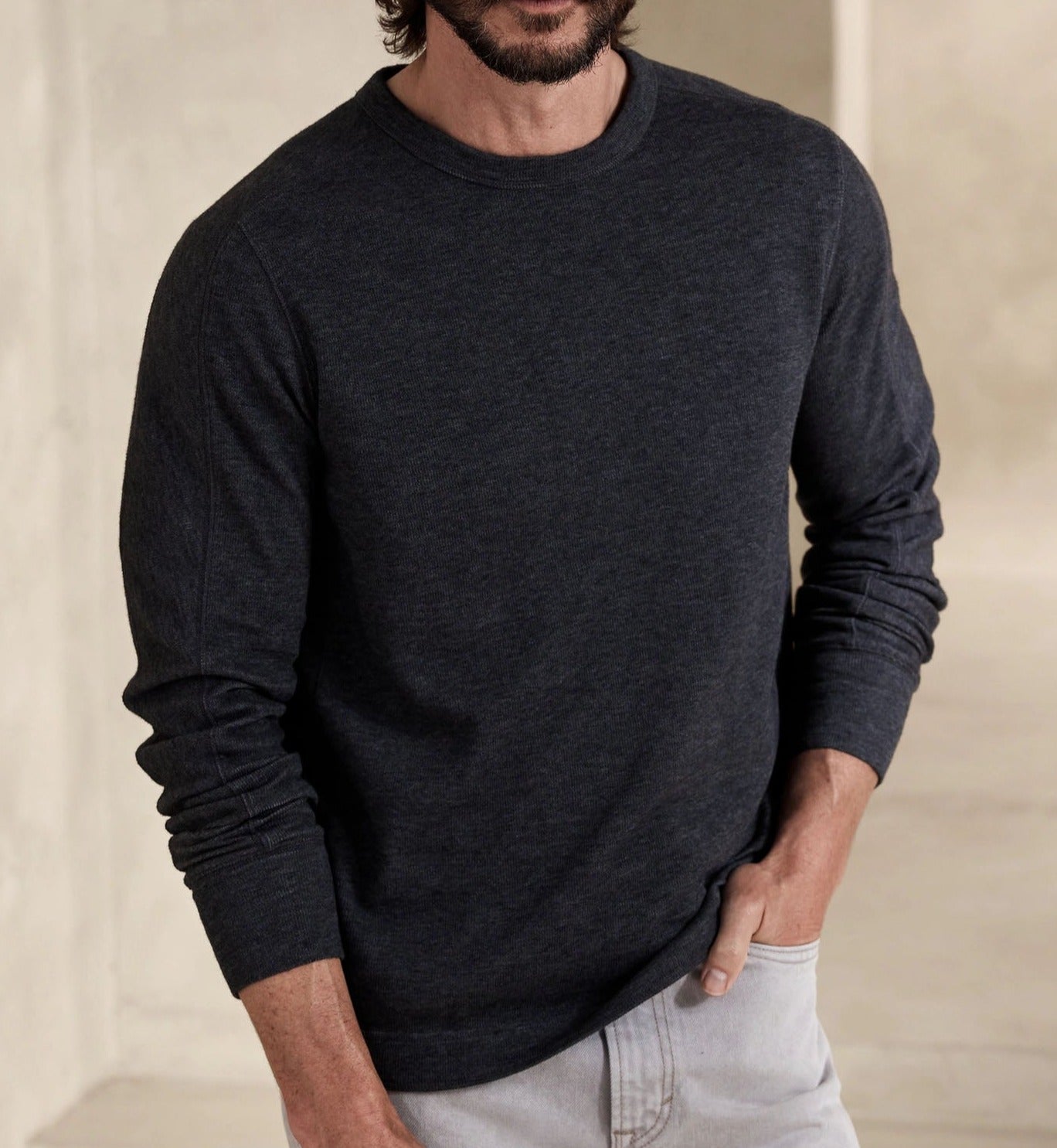 MENS DOUBLE KNIT CREW NECK T-SHIRT