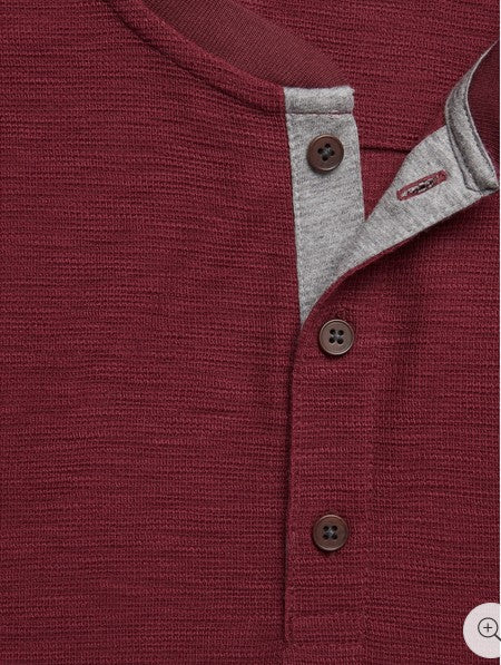 Core Temp Waffle Knit Henley Button Shirts #491392